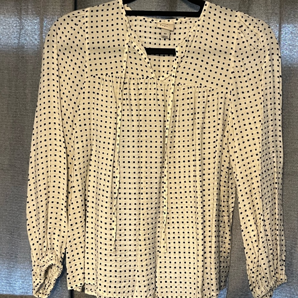 A New Day Black and White Patterned Blouse